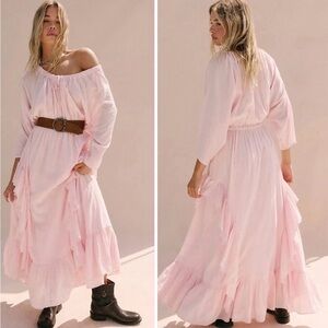 NWT FREE PEOPLE SHORE CHIC TIERED MAXI DRESS medium